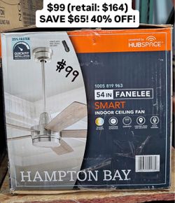 54in Smart Indoor  Ceiling Fan - Fanelee