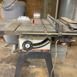 CRAFTSMAN 10” TABLE SAW W/ATTACHMENTS