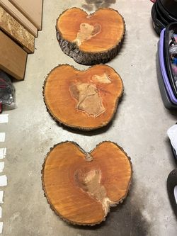 Bradford Pear Wood Live Edge Slice Cookie Heart Shaped