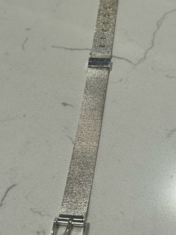 Sterling Silver Mesh Watch Band - Adjustable Milanese Strap