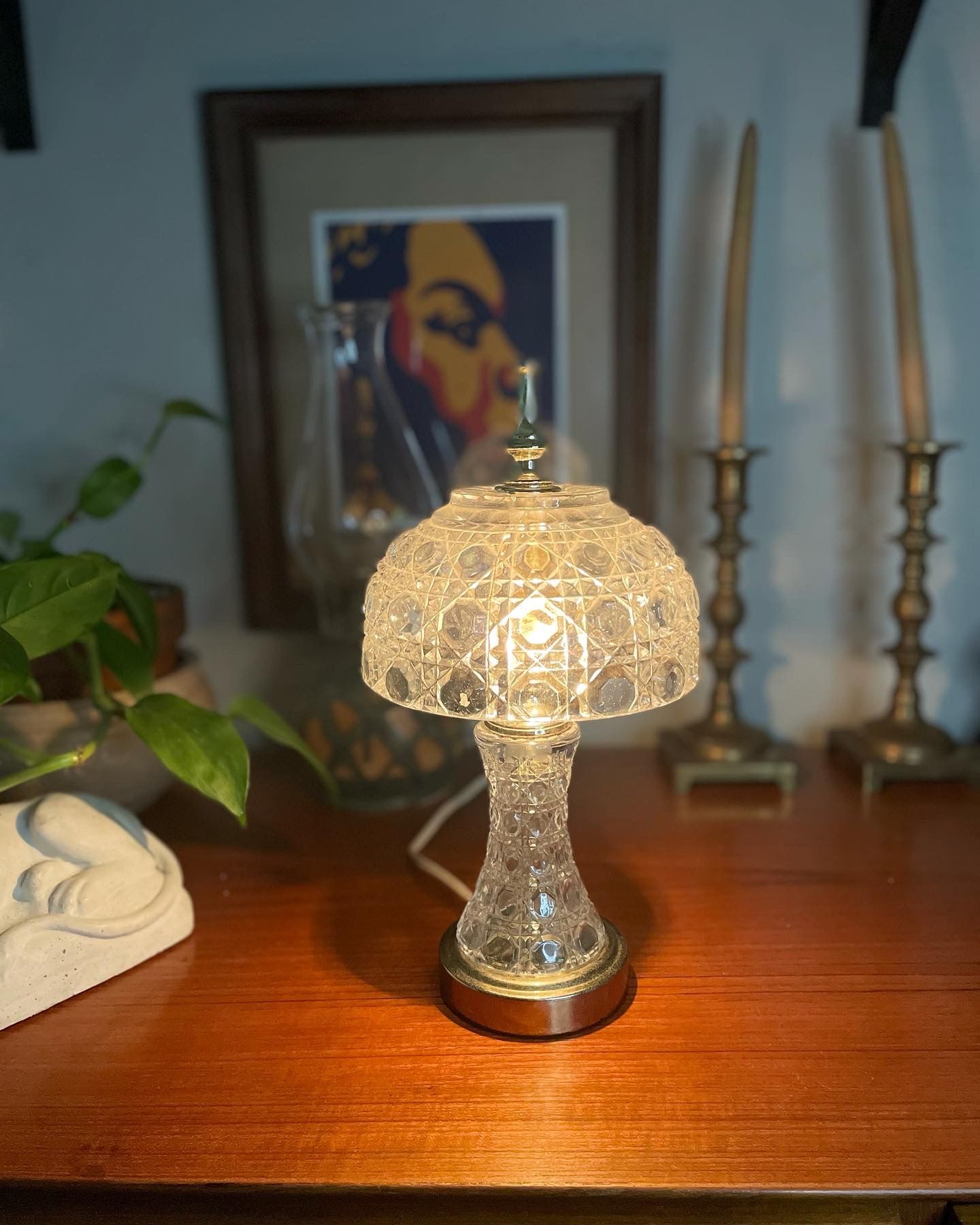 Vintage Boudoir Crystal Table Lamp