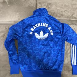 BAPE x adidas All Over Print SSTR Track Jacket Blue