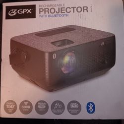 New Unopened GPX Rechargeable Projector W/Bluetooth 