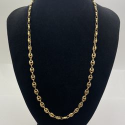 GUCCI PUFF CHAIN 14KT YG, 18.6 GRAMS, 20.5” LENGHT 