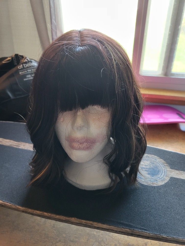 Brown Shoulder Length Wig