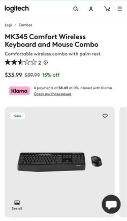 MK345 Comfort Wireless Keyboard and Mouse Combo