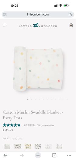 New Little Unicorn Cotton Muslin Swaddle Blanket