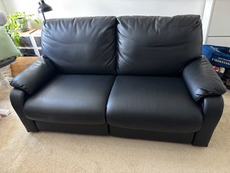 Black Pleather Couch