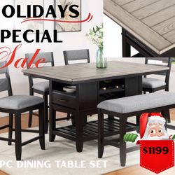 6 Pc Dining Table Set 