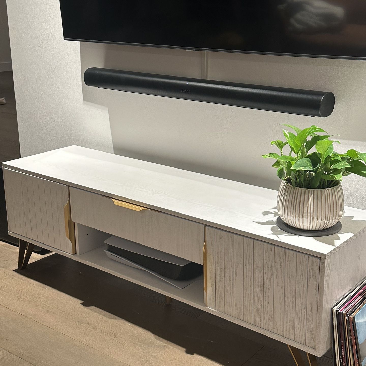 Modern Media Console / TV Stand (Fits up to 70” TV)