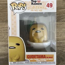 FUNKO Pop! Gudetama in Boat #49 Top Ramen The Lazy Egg Collectible Vinyl Figure