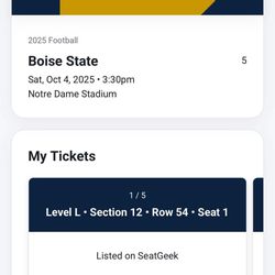 ND vs Boise Tickets