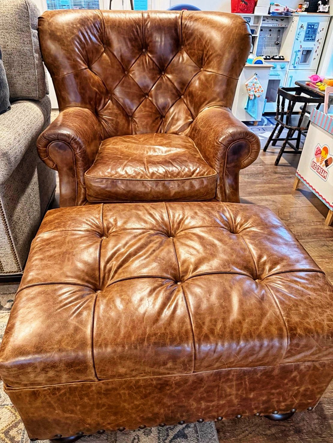 RH Chair And Ottoman 