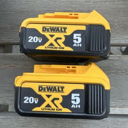 New 20v Dewalt 2 Pack 5 Ah Battery 