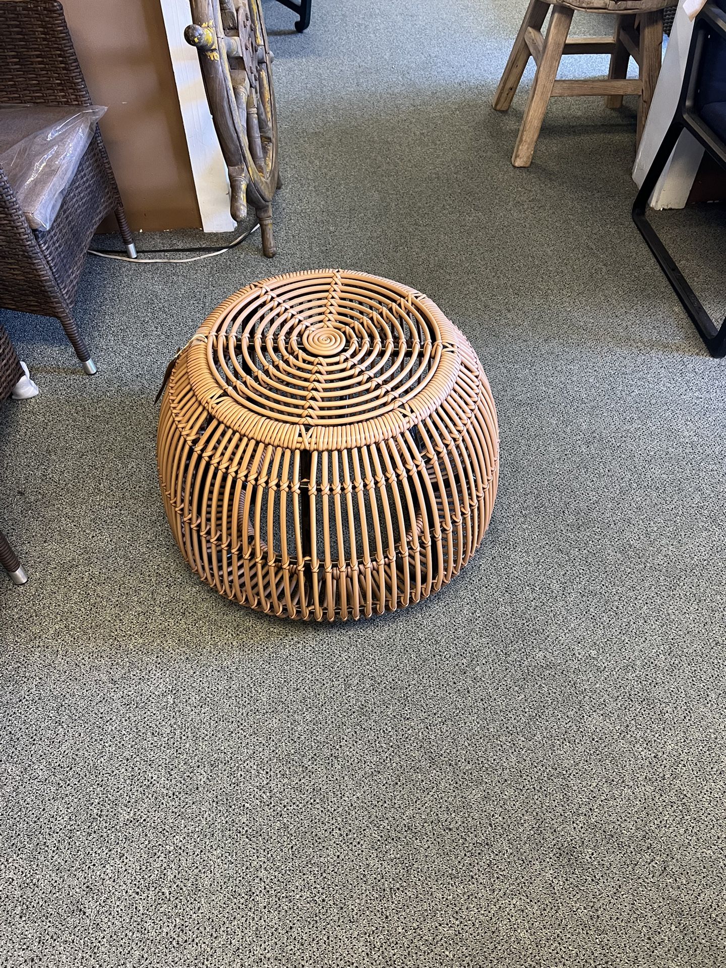 Stool: FB0016 Faux Bamboo Stool / Ottoman SKU YUFB2A