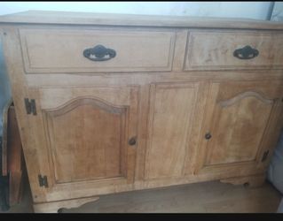 Unfinished Solid Wood  Storage Cabinet