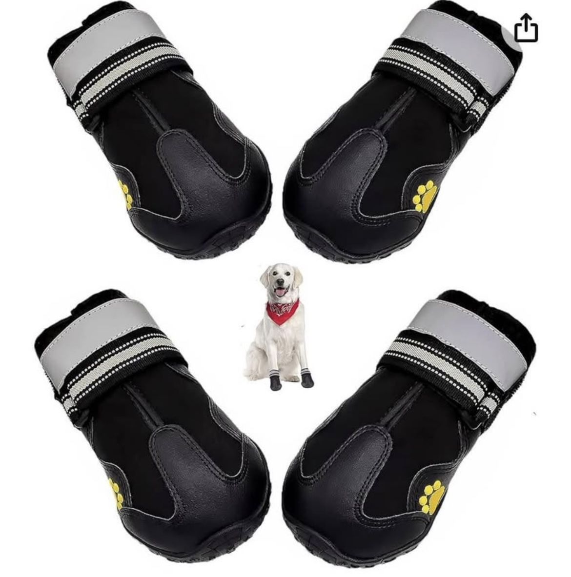 New Dog Boots Waterproof Size 5 - (40-55 Pounds dogs )