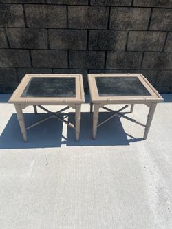 matching bamboo style end tables