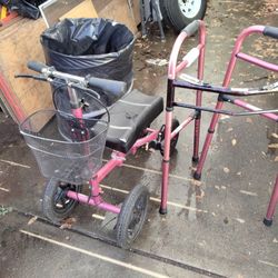 New Scooter With Air Tires And Walker