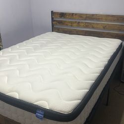 Full 12in pillow top mattress and fram