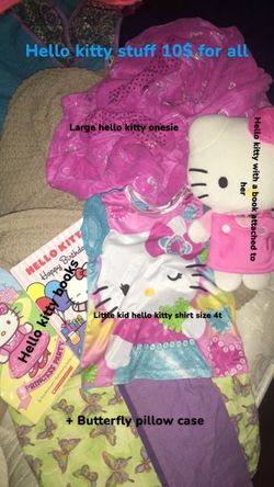 Hello Kitty Bundle +butterfly pillow case