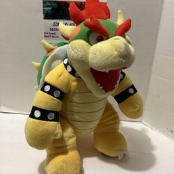 Build A Bear Super Mario Brothers Bowser 18” Plush (with Sound)