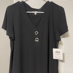 NWT 89th & Madison Black Shirt Size Large 