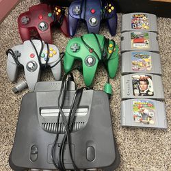 n64 bundle with games/ controllers 