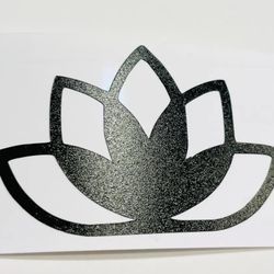 Lotus Decal Sticker in Black, 2”x1.5”, NEW!