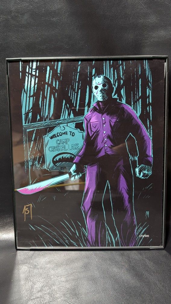 Friday the 13th Jason Voorhees Autograph Joseph Schmalke Signed Limited Art Print 173/500