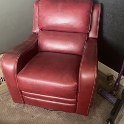 Red Leather Recliner 