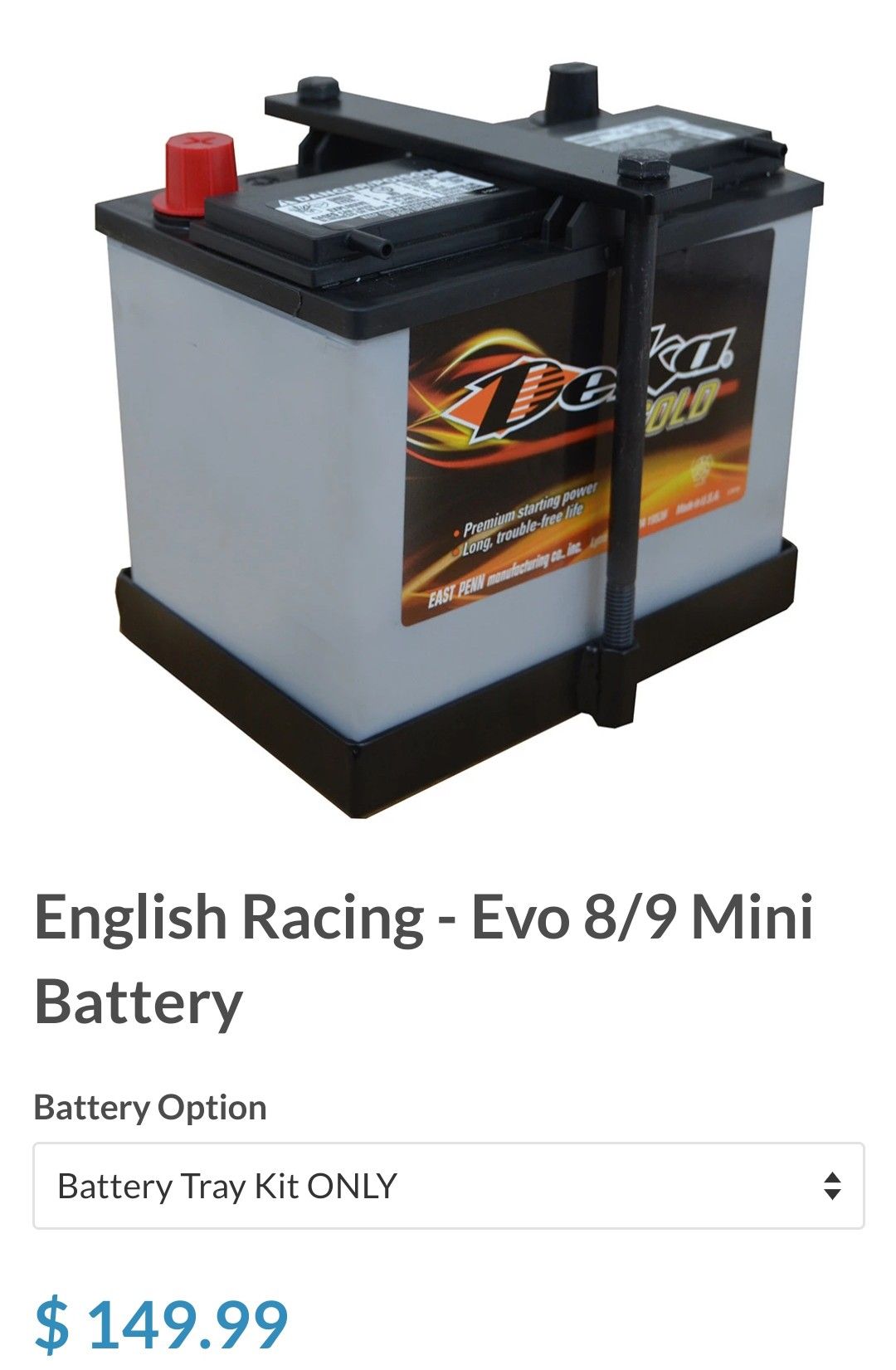 English Racing Small Battery Tray Evo 8 / 9