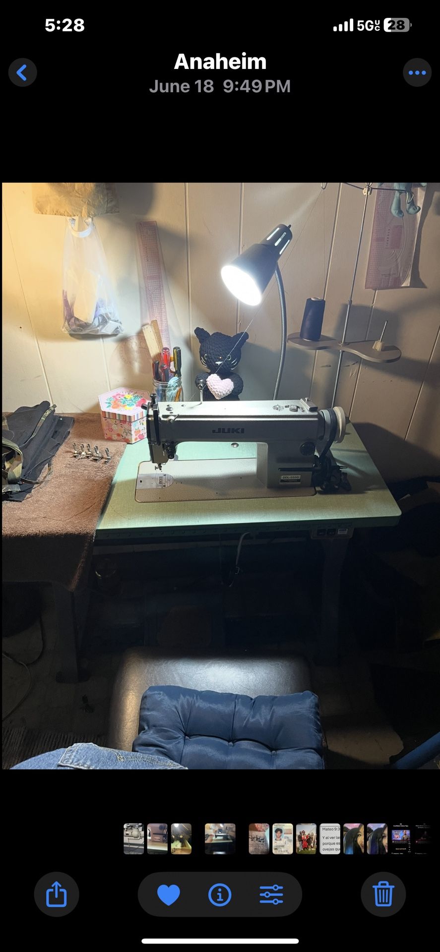 Juki DDL-5550 Industrial Sewing Machine – Great Condition!