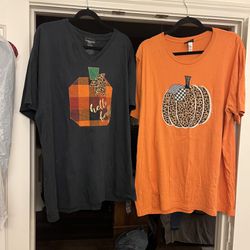 Fall Appliquéd T-Shirts 