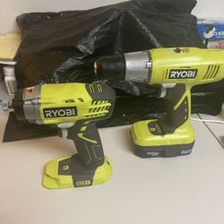 Ryobi Drill and Impact Driver