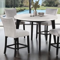 Marble Dining Table Set - 