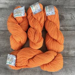 Lot of 4 Cascade 220 The Heathers Light Orange Wool Knitting Yarn