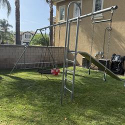 Swing Set with Slide