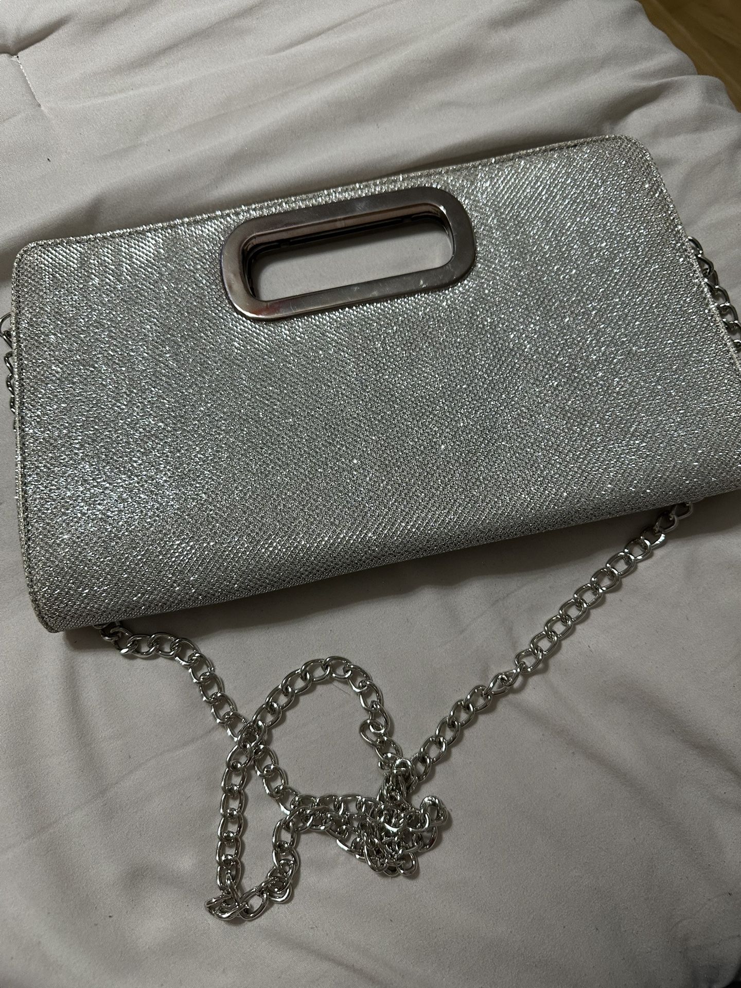Silver Clutch Purse 