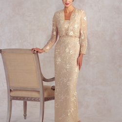 Champagne MONTAGE BY MON CHERI Special Occasion Prom/ Mother Bride  