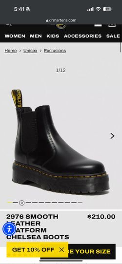 Doc Martens 2976 SMOOTH LATHER PATFORM CHELSEA 