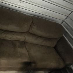 Suede Leather Couch 