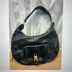 Marc Jacobs Black Leather Handbag Gold Hardware
