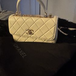 Brand New Never Used White Channel Bag 