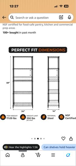 5 Tier Metal Shelf