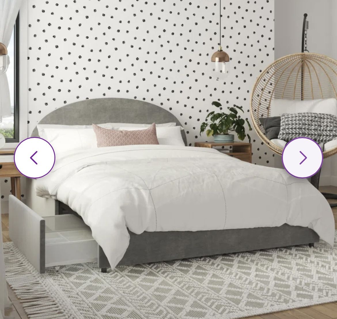 Grey Storage Bed