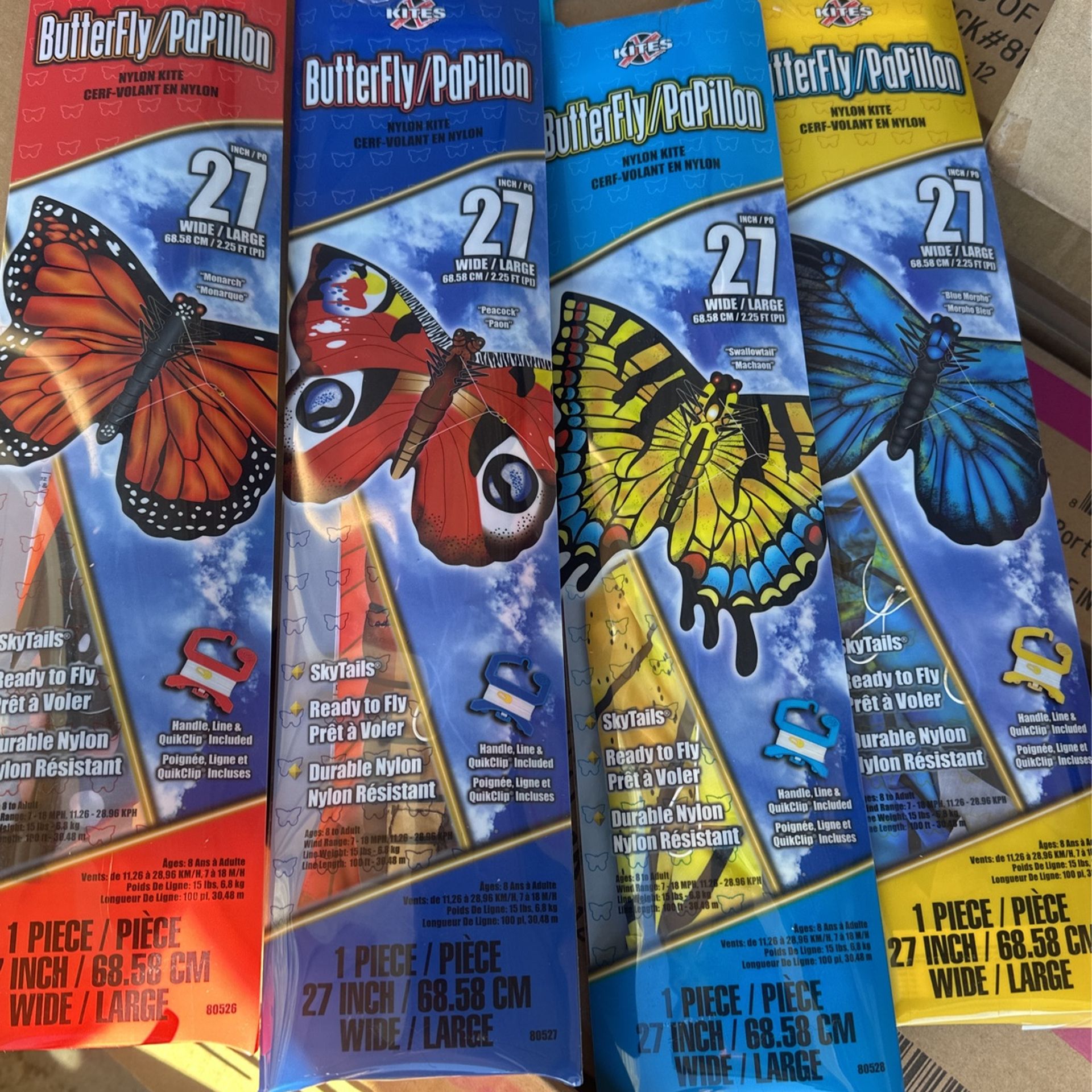 XKites ButterFly Kites Nylon Assortment (Pack of 12)