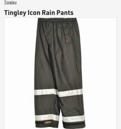 TINGLEY ICON RAIN PANTS (size XL) Breathable Waterproof High Visibility Outerwear NWT