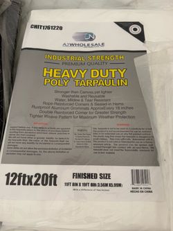 Lona heavy dury 12 x 20 ft.