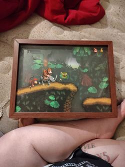 Donkey Kong Country 3D shadow box frame